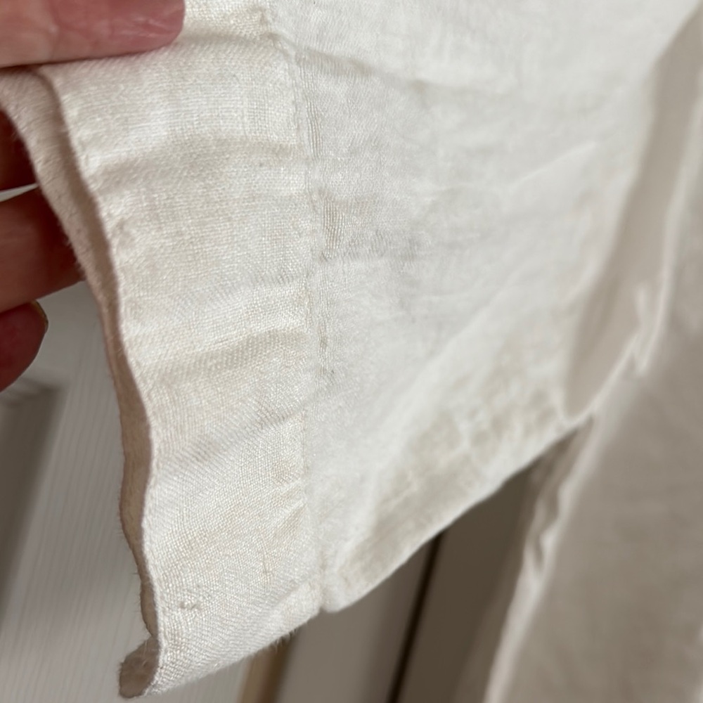 Hot Cotton 3/4 Sleeve Eyelet Linen Blouse - Picture 6 of 7